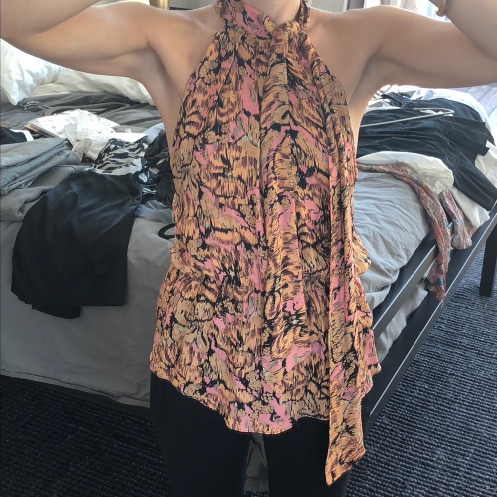 NWOT Handmade In Chicago Silk Halter Top!